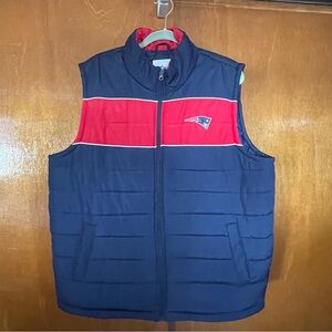 Men's New England Patriots Navy & Red Puffer Vest